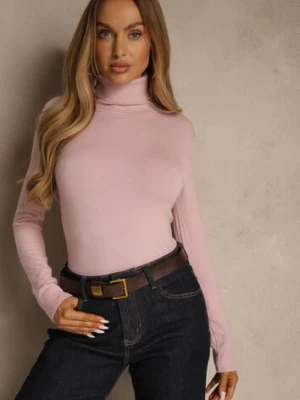 Różowy Golf z Bawełną w Klasycznym Stylu Reiredia