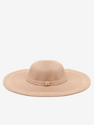 Różowy Kapelusz Plażowy z Plecionki w stylu Boho Amicuralia