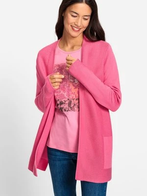 Różowy kardigan damski Henny - Smart Mode Olsen