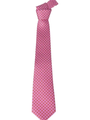 Różowy Komplet Krawatów Kiton Kiton