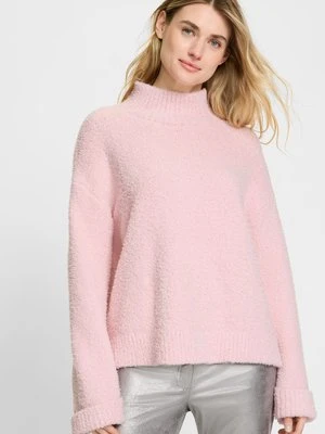 Różowy miękki sweter damski Cora ze stójką – Cosmic Chic Olsen