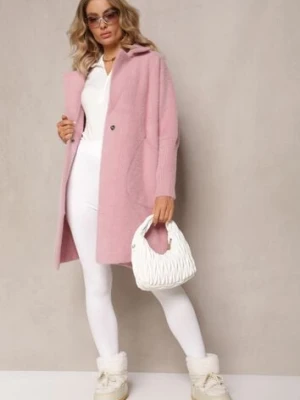 Różowy Płaszcz z Bawełną Oversize Brumisia j&x