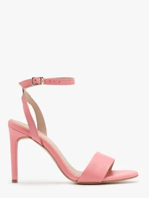 Różowy sandał na wysokiej szpilce Ryłko