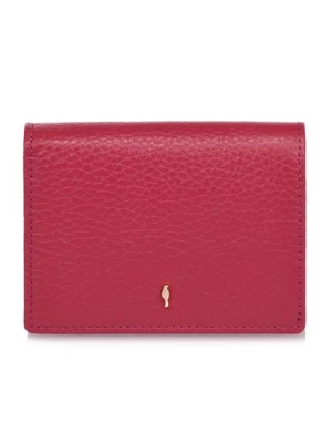 Różowy skórzany portfel damski z ochroną RFID OCHNIK