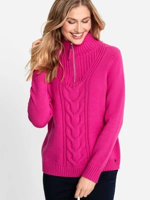 Różowy sweter damski Henny - Vivid Colour Olsen