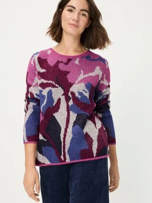 Różowy sweter damski Henny ze wzorem – New Passion Olsen