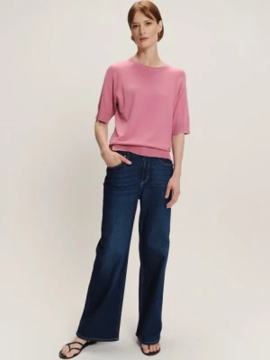 Różowy sweter z krótkim rękawem Greenpoint