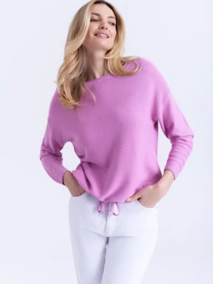 Różowy sweter z półokrągłym dekoltem Greenpoint