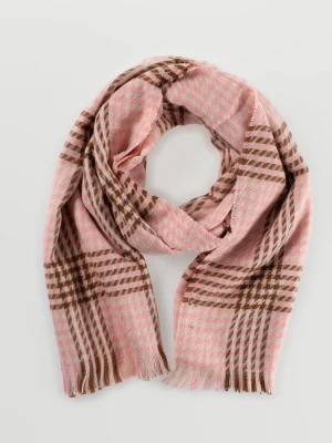 Różowy szalik w kratkę Top Secret