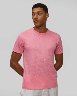 Różowy T-shirt Lniany Męski Mc2 Saint Barth Ecstasea N