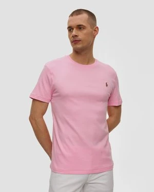 Różowy T-shirt Męski Polo Ralph Lauren