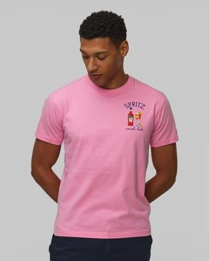 Różowy T-shirt Z Nadrukiem Męski Mc2 Saint Barth