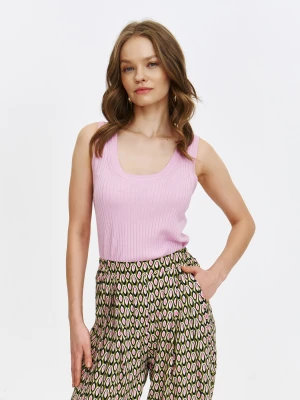 Różowy top z dzianiny swetrowej Top Secret