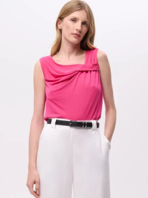 Różowy top z efektownym marszczeniem Greenpoint