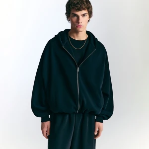 Rozpinana bluza baggy z kapturem czarna House
