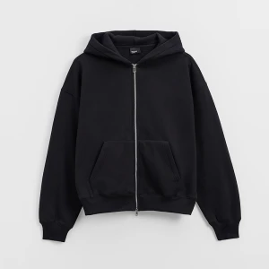 Rozpinana bluza basic z kapturem czarna House