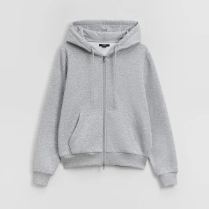 Rozpinana bluza basic z kapturem szara House