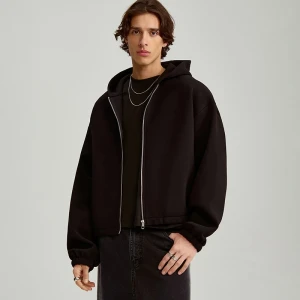 Rozpinana bluza oversize z kapturem czarna House
