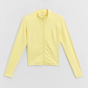 Rozpinana bluza slim fit ze stójką maślanożółta House