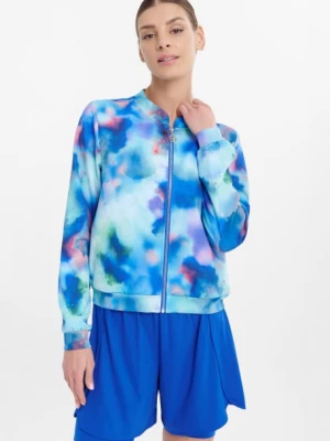 Rozpinana bluza sportowa z efektem tie dye