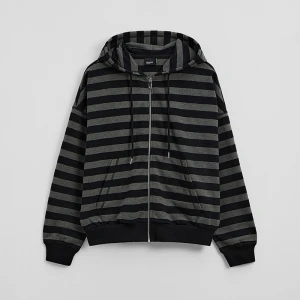 Rozpinana bluza w paski z kapturem House