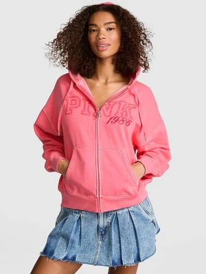 PINK Rozpinana bluza z kapturem Campus Fleece Victoria's Secret