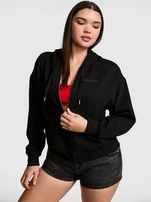PINK Rozpinana bluza z kapturem Campus Fleece Victoria's Secret