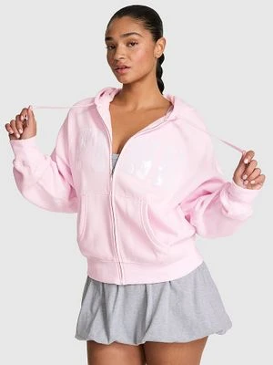 Rozpinana bluza z kapturem Campus Fleece Victoria's Secret Różowy