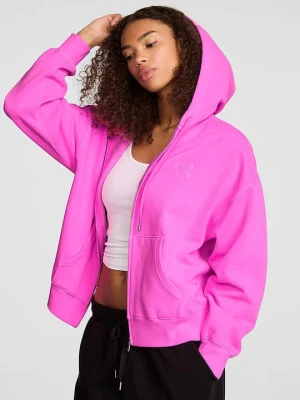 Rozpinana bluza z kapturem Campus Fleece Victoria's Secret Różowy