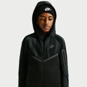 Rozpinana bluza z kapturem dla dużych dzieci (chłopców) Nike Tech Fleece - Czerń