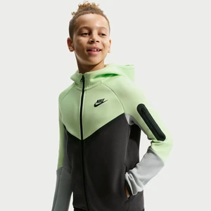 Rozpinana bluza z kapturem dla dużych dzieci Nike Tech Fleece - Zieleń