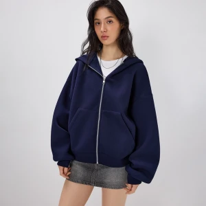 Rozpinana bluza z kapturem granatowa House