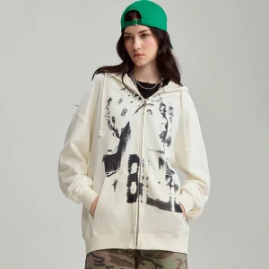 Rozpinana bluza z kapturem i nadrukiem Billie Eilish House