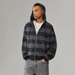 Rozpinana bluza z kapturem i wzorem w paski House