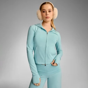 Rozpinana bluza z kapturem turkusowa House jasnoturkusowy