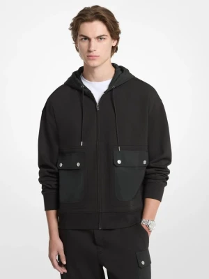 Rozpinana bluza z kapturem z mieszanki bawełny Michael Kors CZARNY (Czarny)