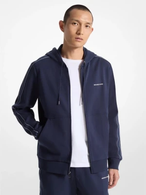 Rozpinana bluza z kapturem z taśmą z logo Michael Kors PÓŁNOC (Niebieski)