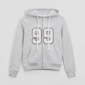 Rozpinana bluza z nadrukiem 99 szara House