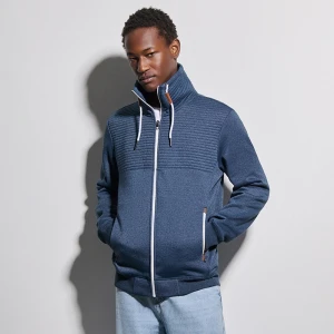 Rozpinana bluza ze stójką i pikowaniem granatowa House