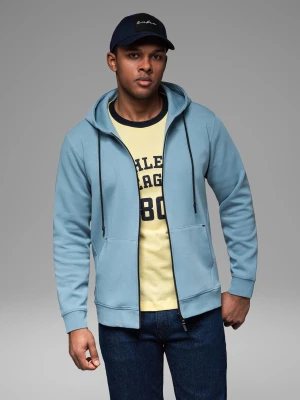 Rozpinana dresowa bluza hoodie w stylu streetwearowym – jasnoniebieska V4 OM-SSZP-0213
 -                                    S Ombre