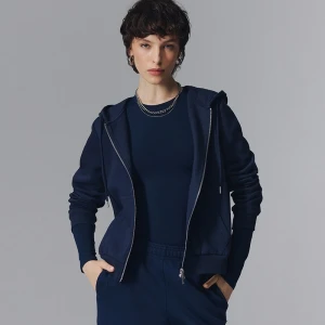 Rozpinana granatowa bluza z kapturem House