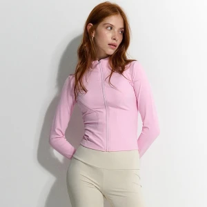 Rozpinana jasnoróżowa bluza ze stójką House