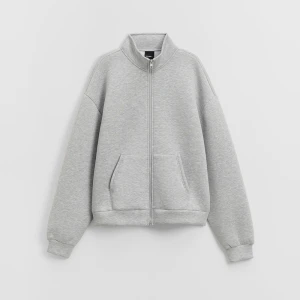 Rozpinana jasnoszara bluza ze stójką z dzianiny SCUBA House