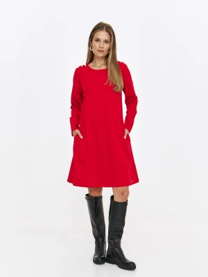 Rozszerzana czerwona sukienka Top Secret