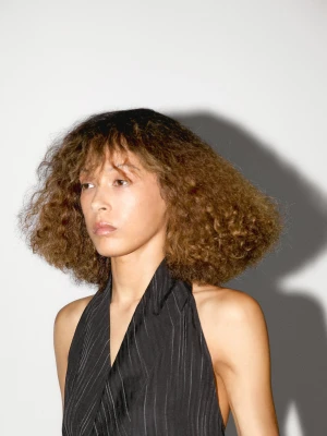 Rozszerzana Spódnica Średniej Długości W Kratkę - Biały - - Massimo Dutti - Kobieta