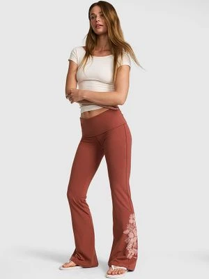 Rozszerzane legginsy All-Day Cotton z wywijanym pasem Victoria's Secret 7LKW