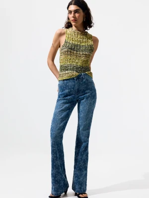 Rozszerzane spodnie dżinsowe Desigual