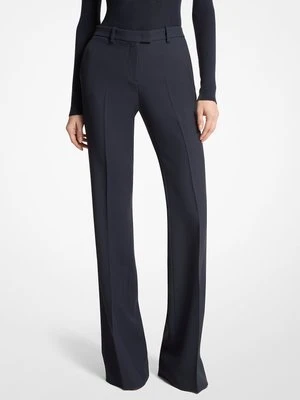 Rozszerzane spodnie Haylee z podwójnej tkaniny krepowanej MICHAEL KORS COLLECTION