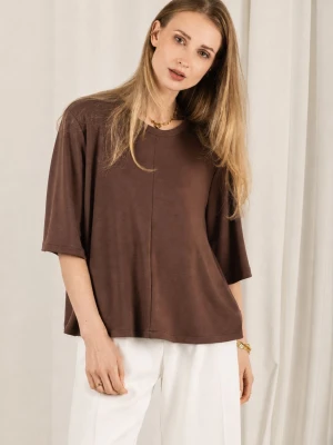 Rozszerzany t-shirt z tencelu – Arlo LAÏF