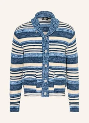 Rrl Kardigan Z Dodatkiem Lnu blau